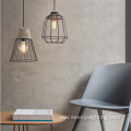 Nordic Industrial Rustic Black Metal Cement Pendant Lamp